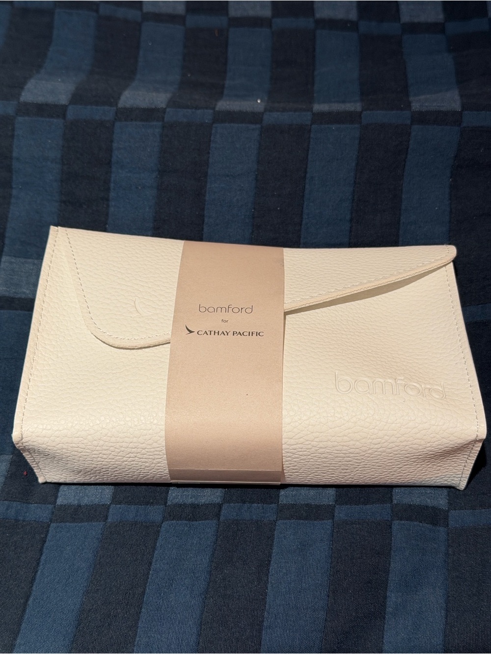 Bamford x Cathay Pacific Cream Travel Pouch